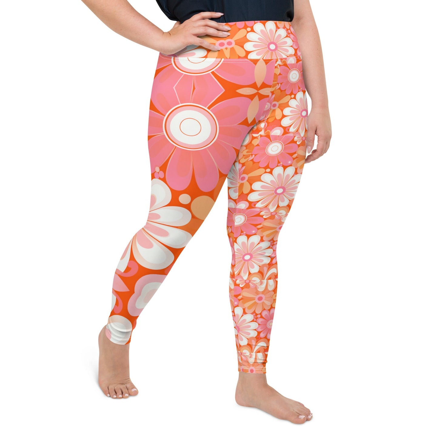 Plus Size Leggings - Retro Groovy