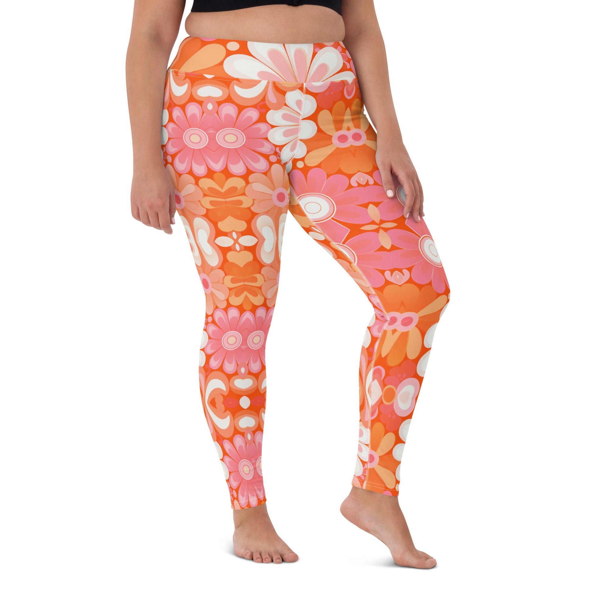 Yoga Leggings - Retro Groovy