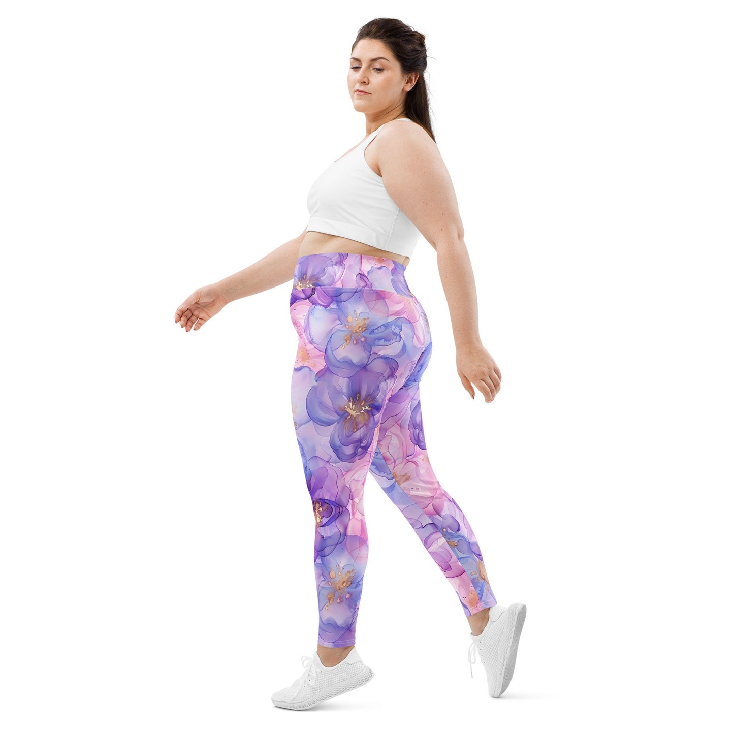 Plus Size Leggings - Purple Pink