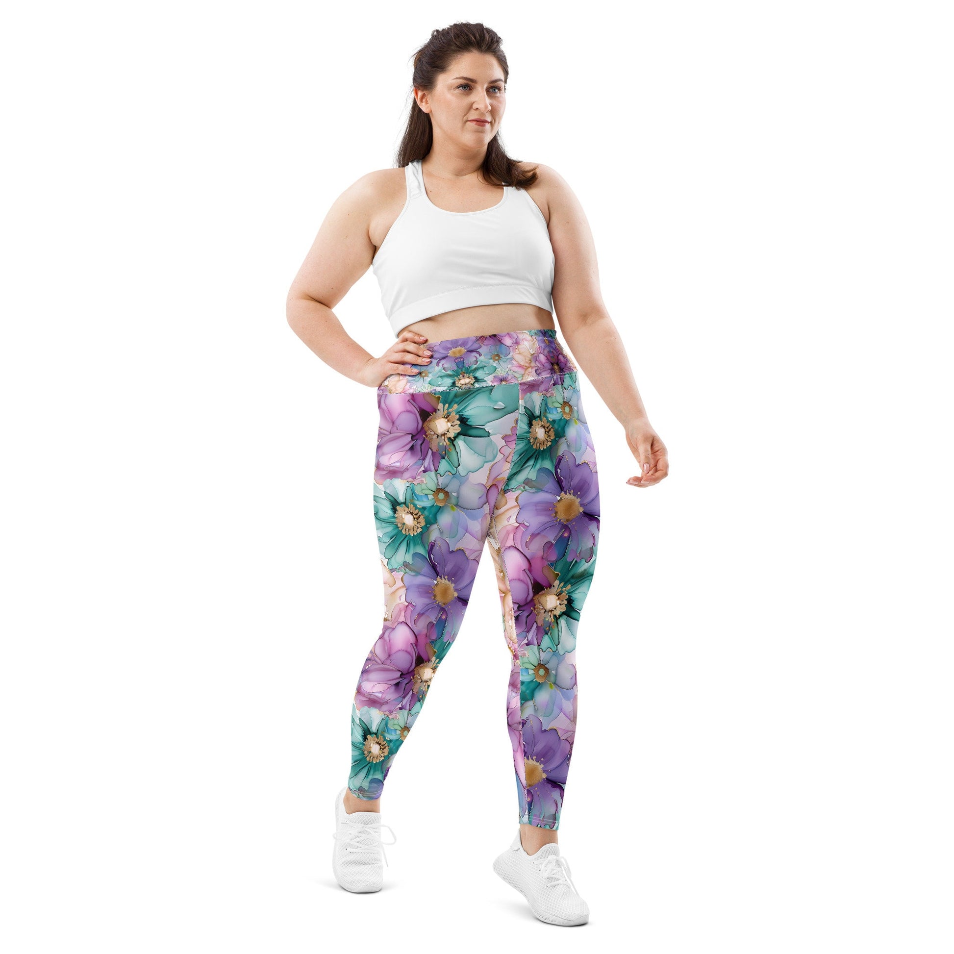 Plus Size Leggings - Spring Time Flowers 5