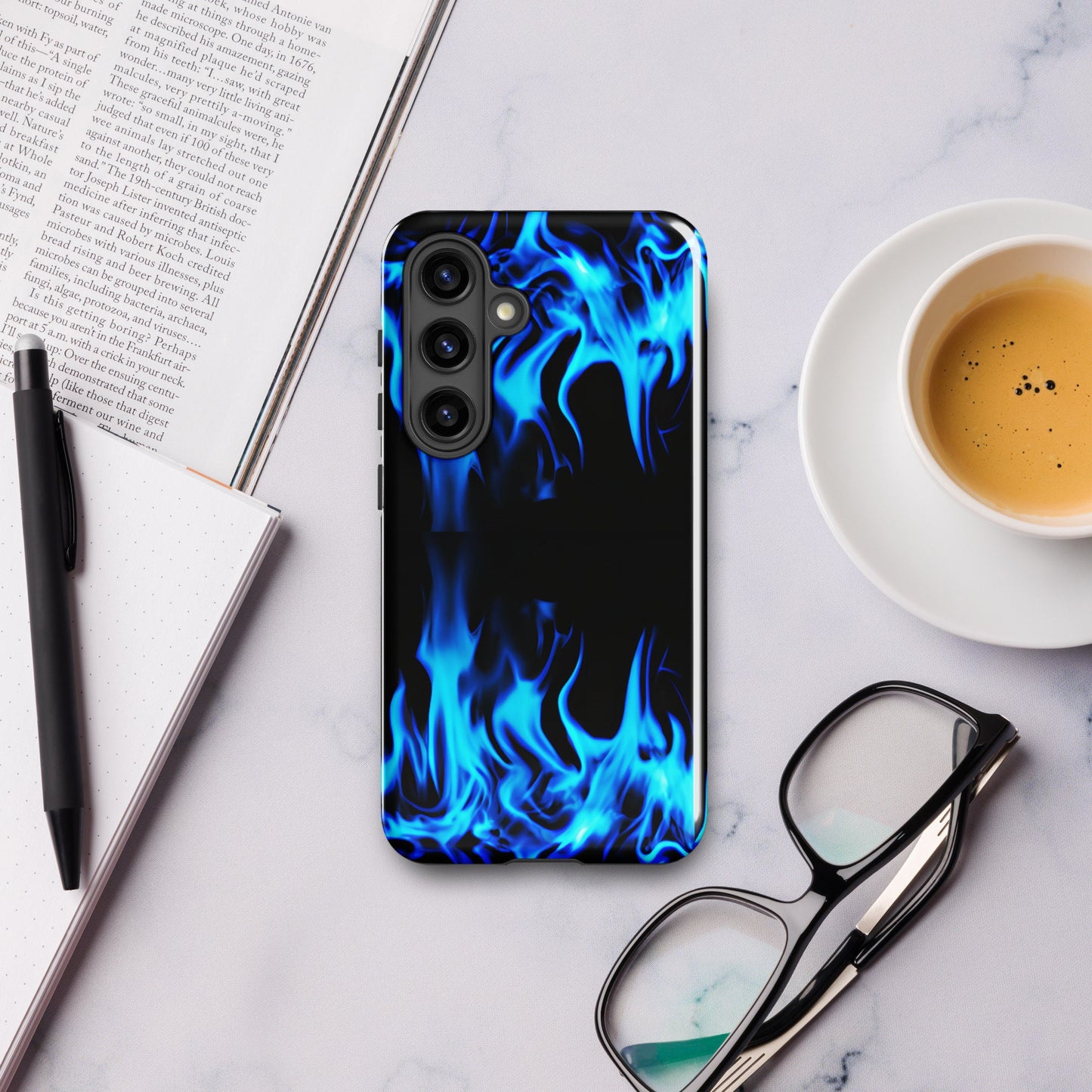 Tough case for Samsung®  Double Blue Flames 1