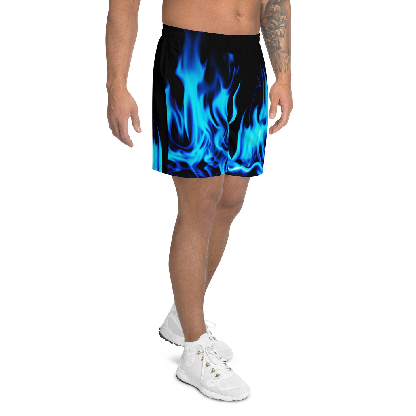 Men&#39;s Recycled Athletic Shorts - Blue Flames