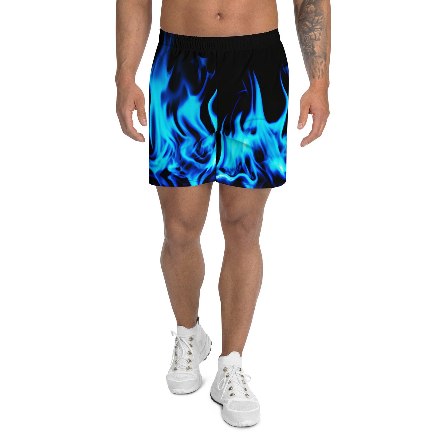 Men&#39;s Recycled Athletic Shorts - Blue Flames