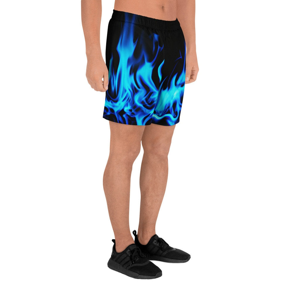 Men&#39;s Recycled Athletic Shorts - Blue Flames