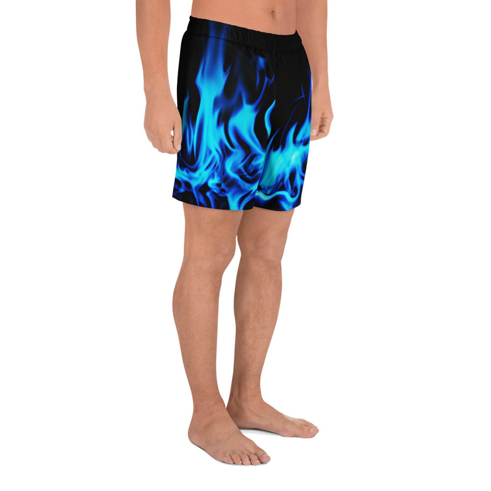 Men&#39;s Recycled Athletic Shorts - Blue Flames