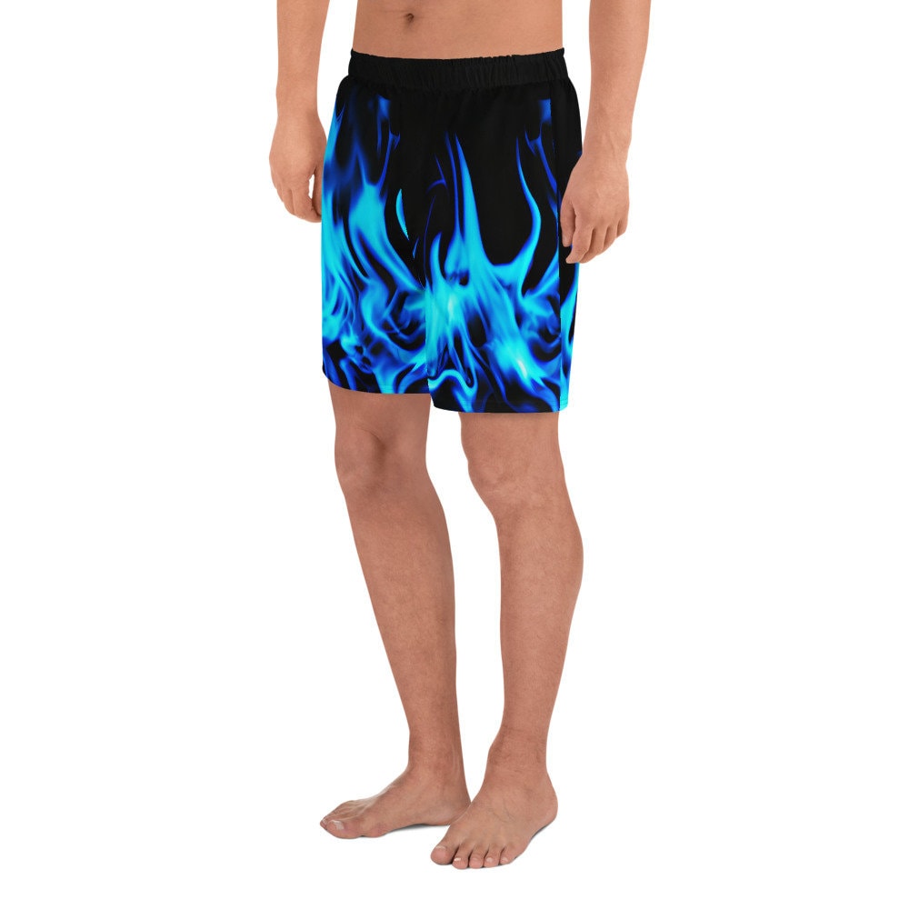 Men&#39;s Recycled Athletic Shorts - Blue Flames