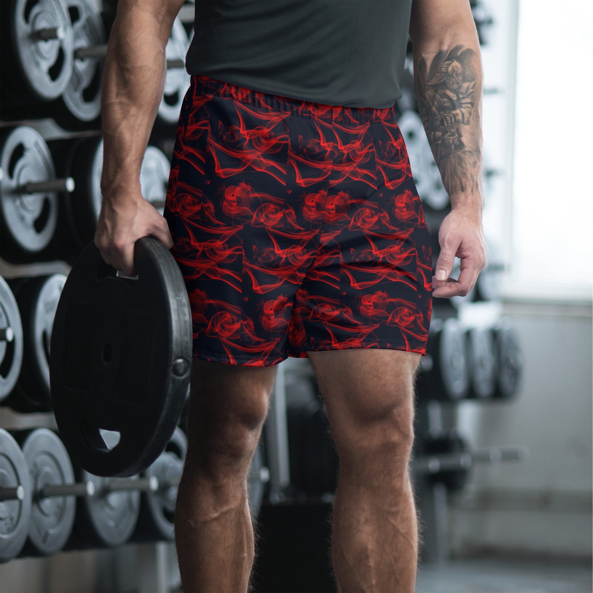 Men&#39;s Athletic Shorts - Red Smoke