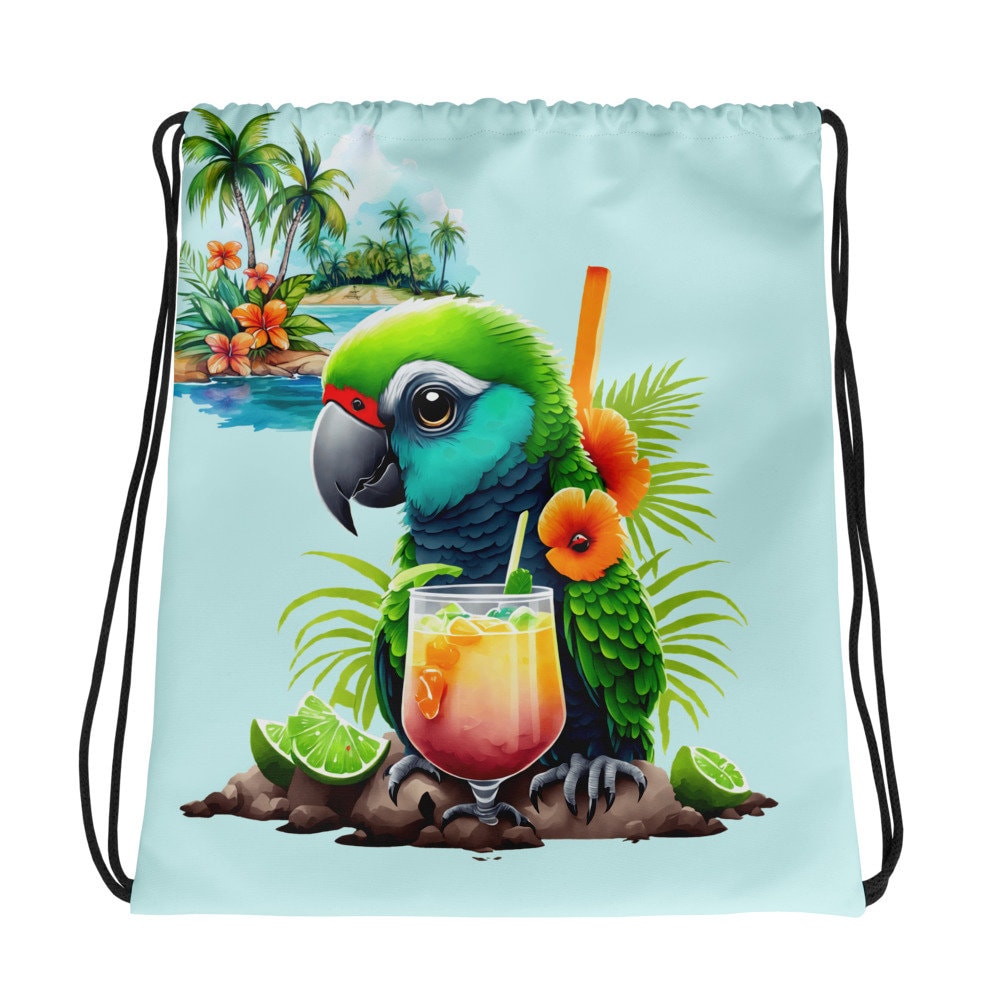 Drawstring bag - Parrot Island Cocktail