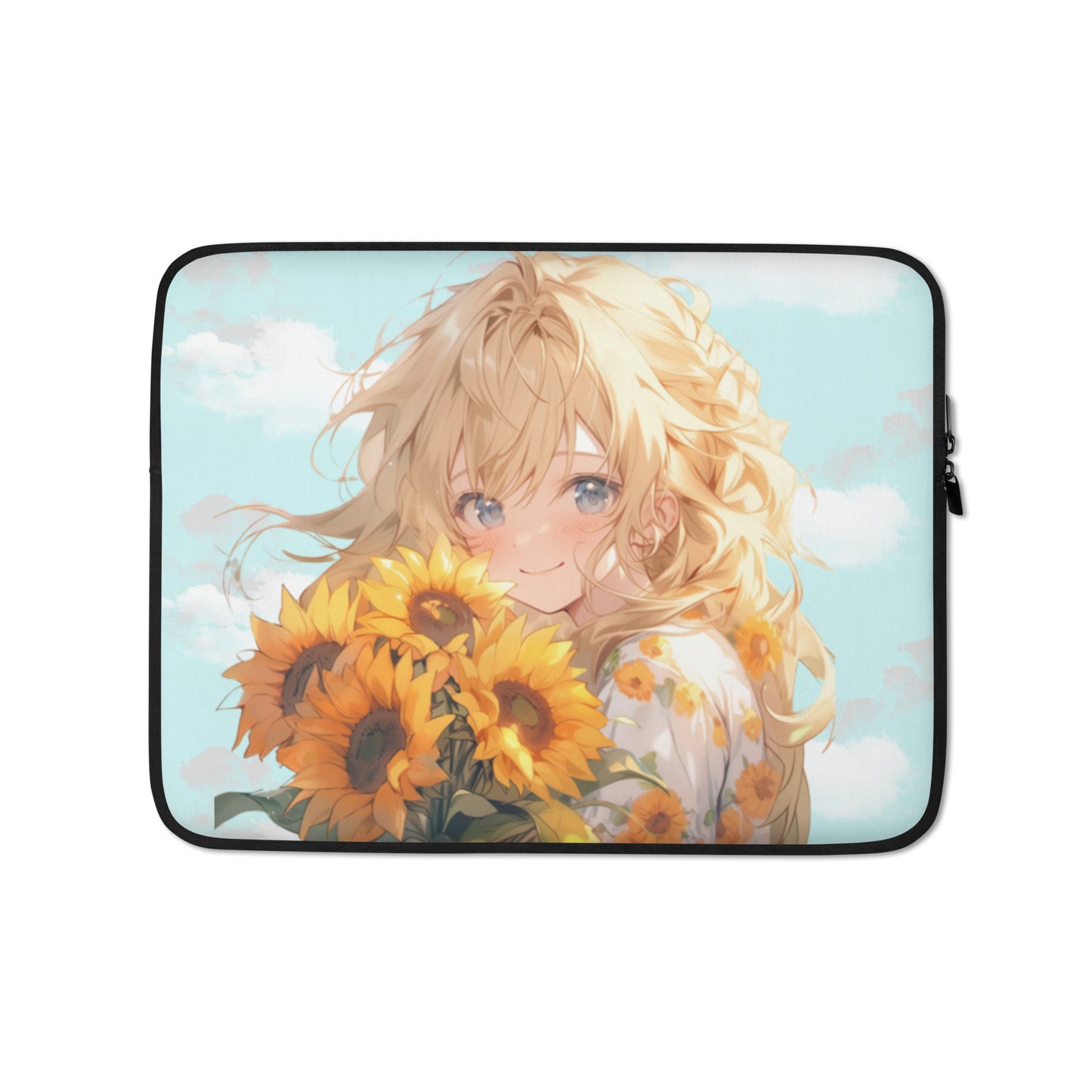 Laptop Sleeve – Anime Sunflower Girl 4 - Blue Sky