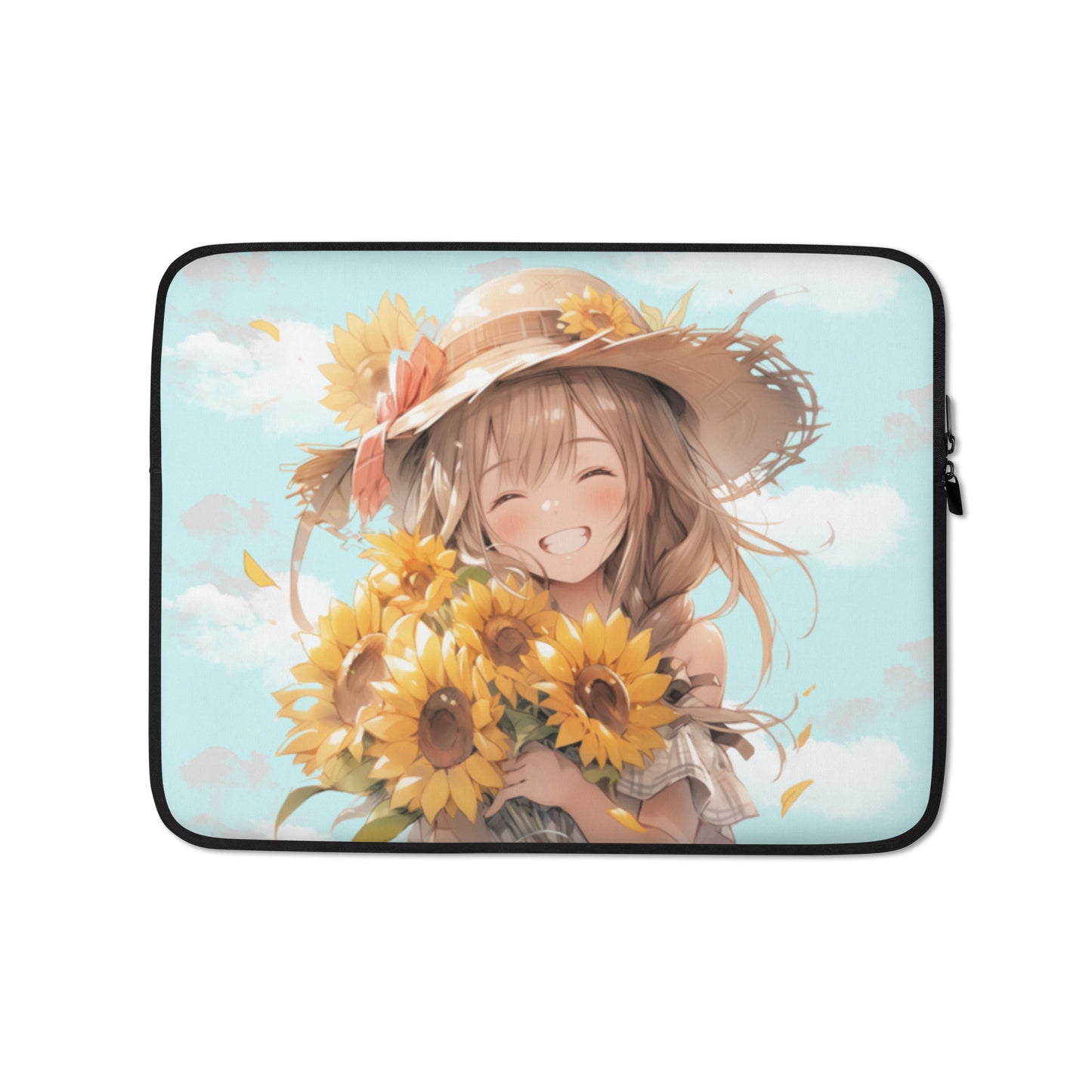 Laptop Sleeve – Anime Sunflower Girl 5 - Blue Sky