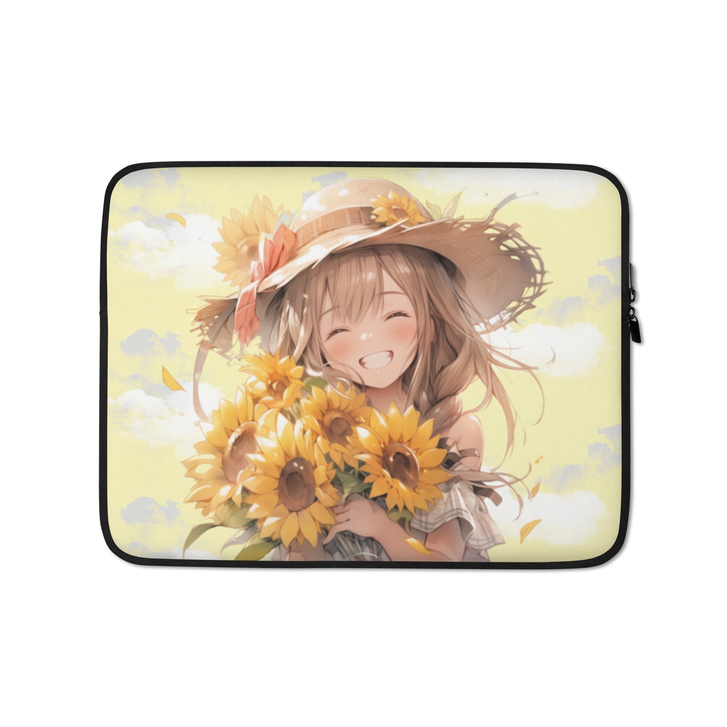 Laptop Sleeve – Anime Sunflower Girl 6 - Yellow Sky