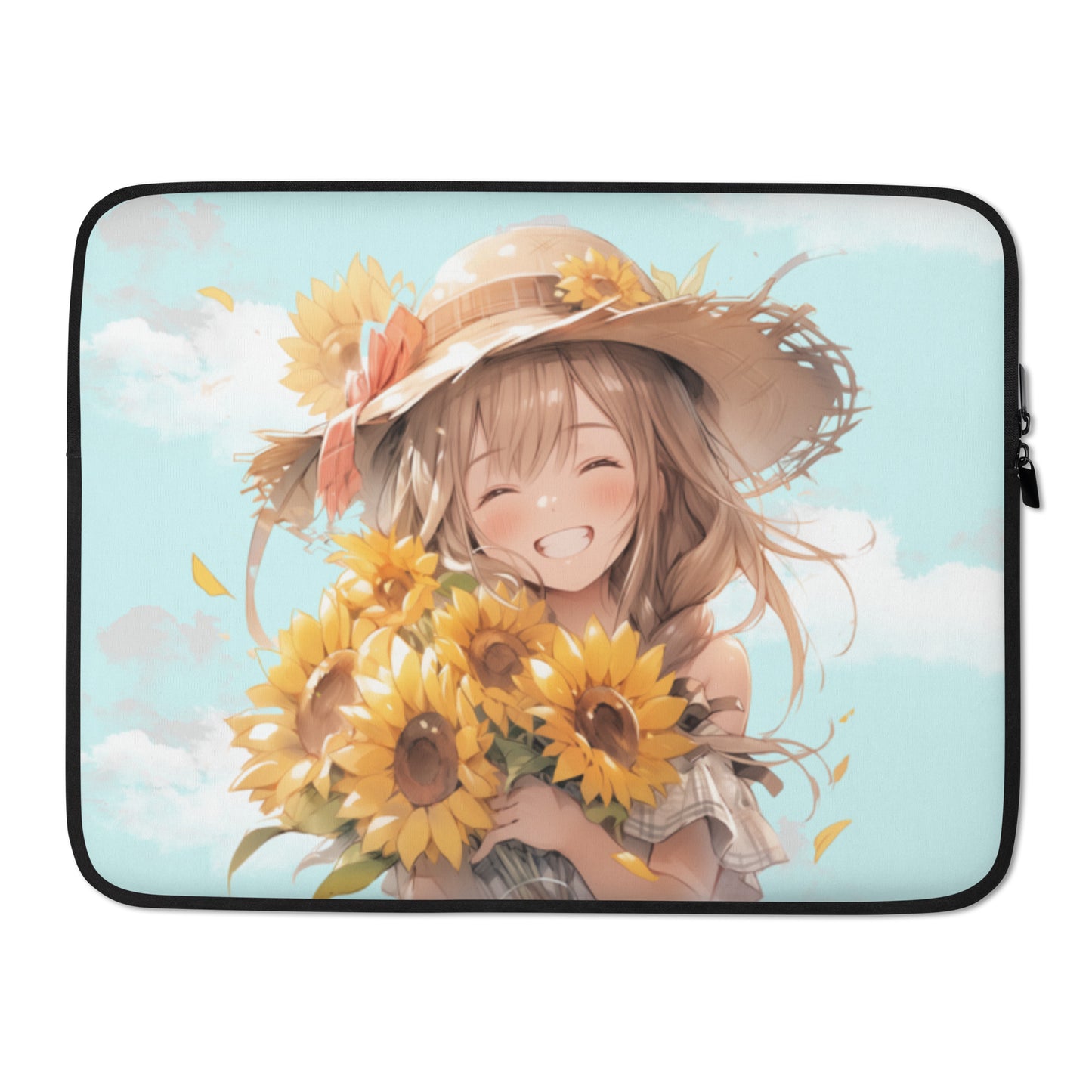 Laptop Sleeve – Anime Sunflower Girl 5 - Blue Sky