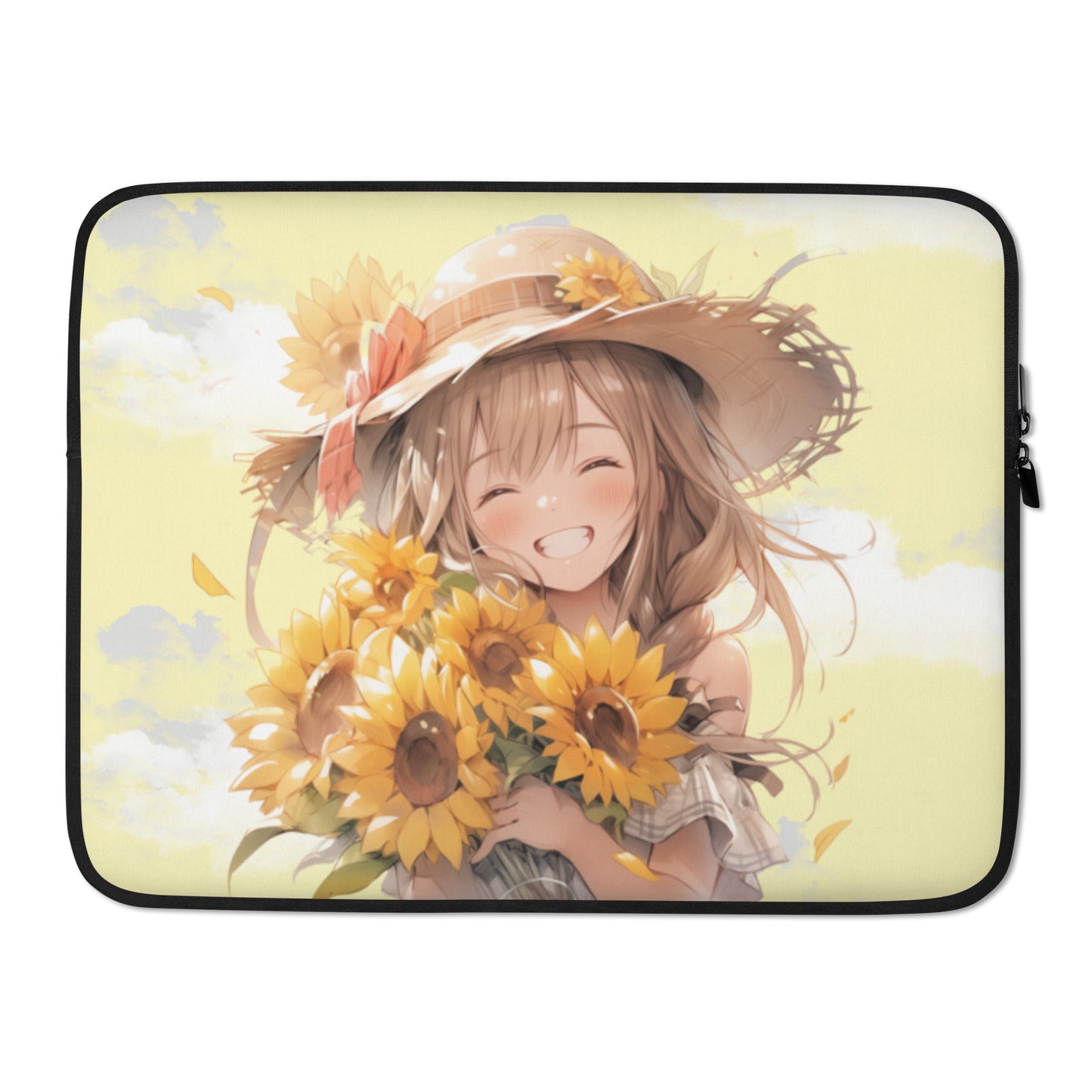 Laptop Sleeve – Anime Sunflower Girl 6 - Yellow Sky