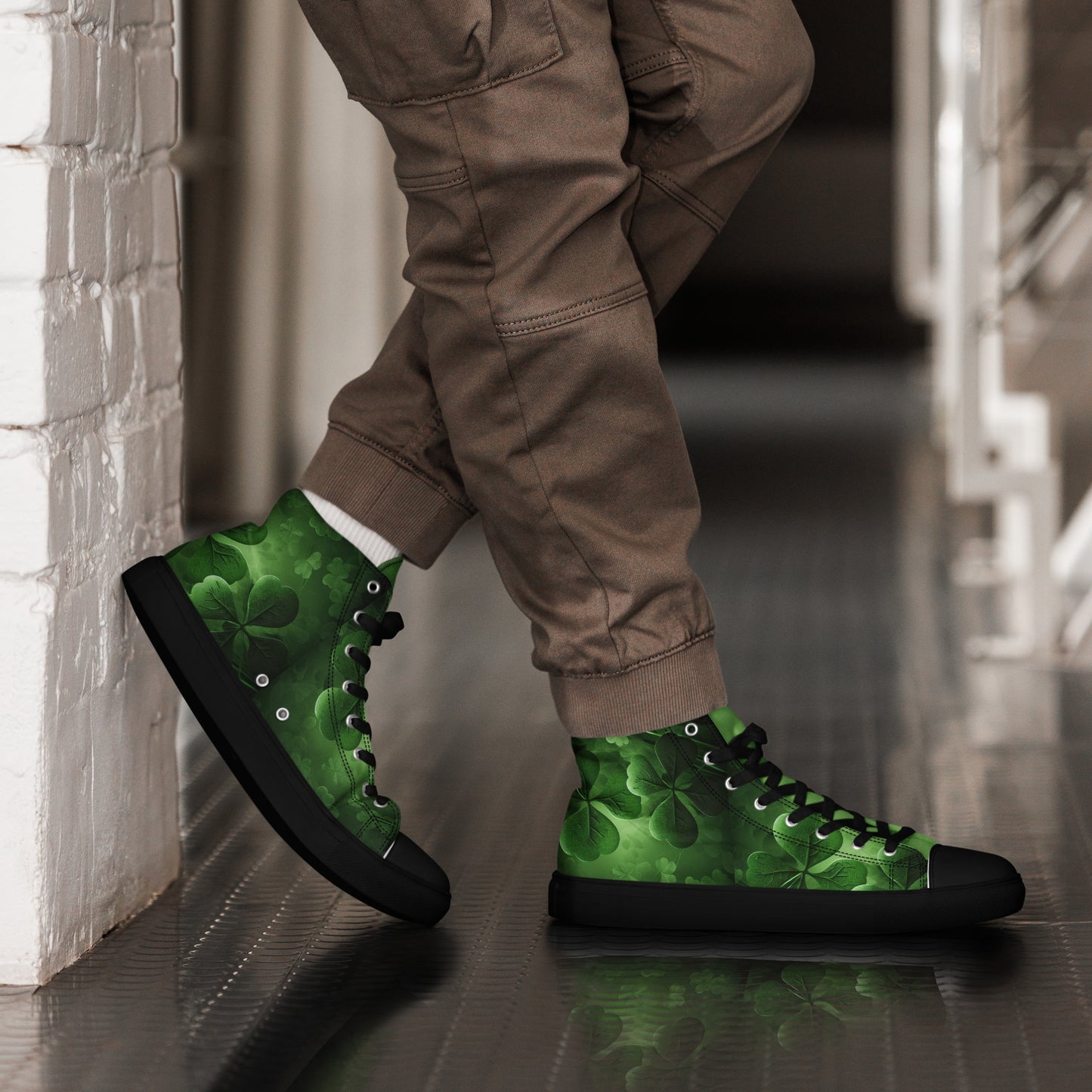 Men’s high top canvas shoes - Shamrock Style