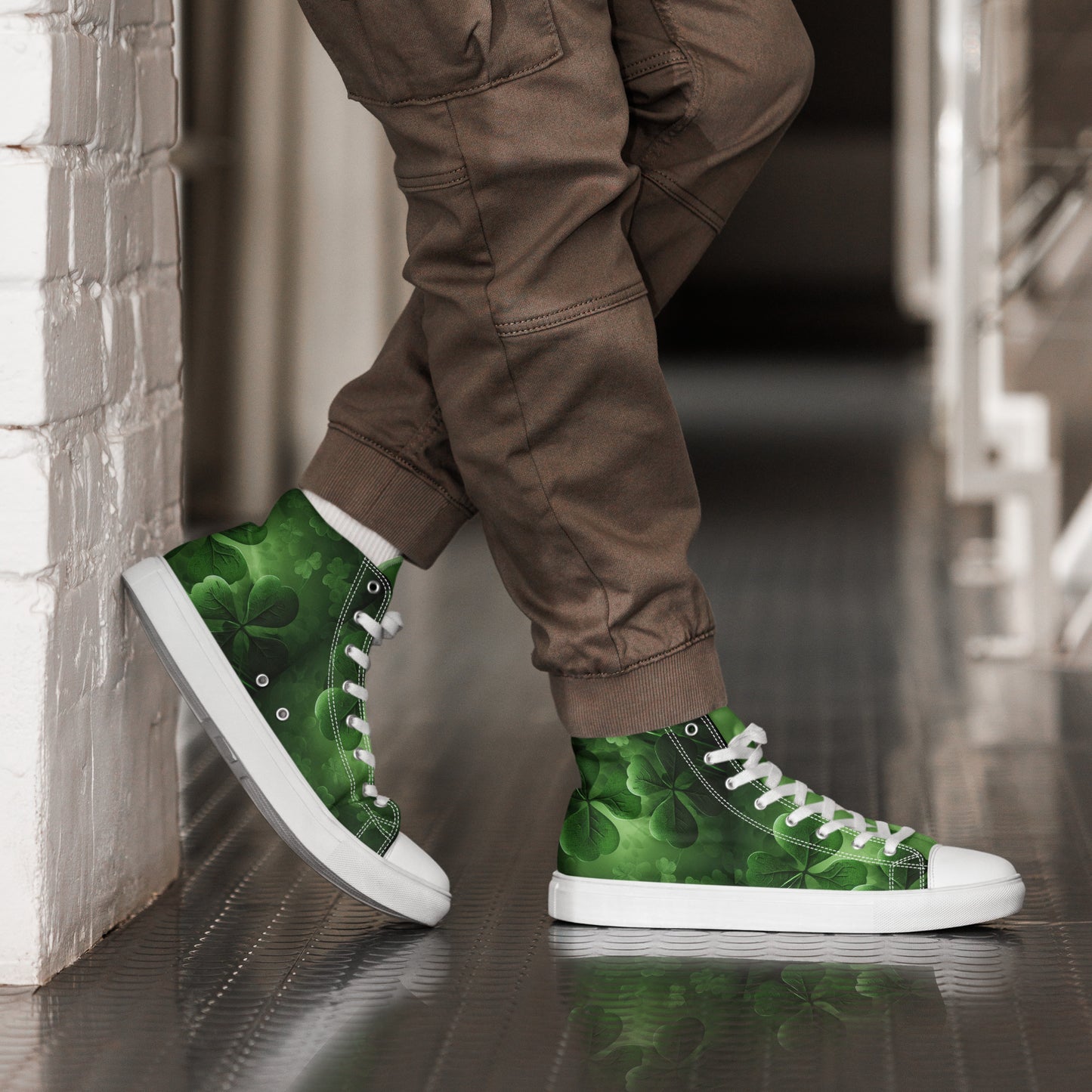 Men’s high top canvas shoes - Shamrock Style