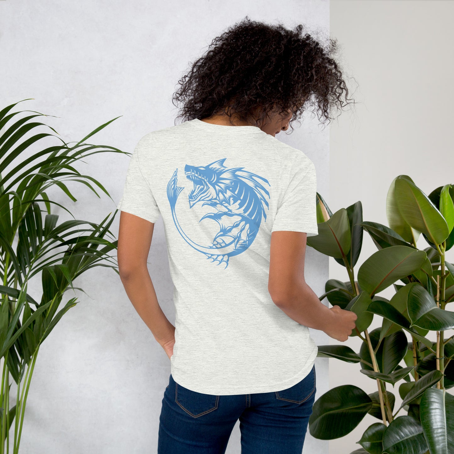 Unisex t-shirt –Light Blue Sea Monster