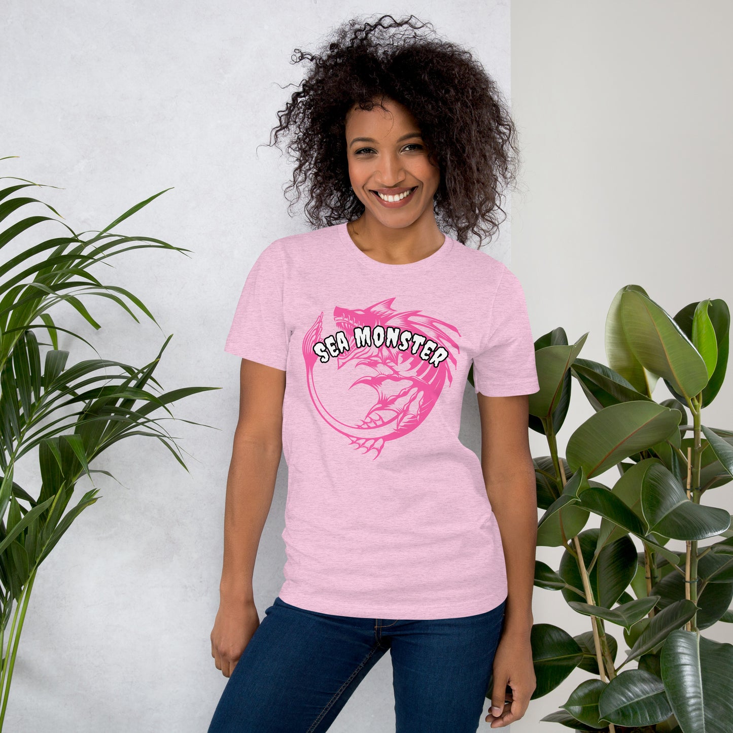 Unisex t-shirt –Pink Sea Monster