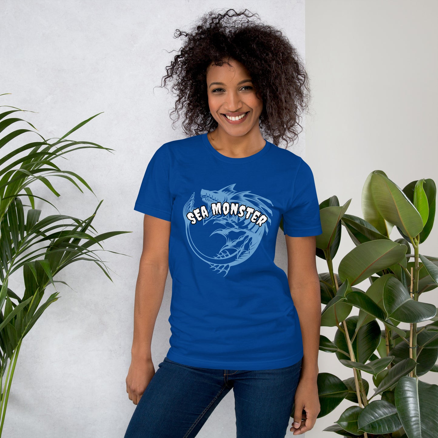 Unisex t-shirt –Light Blue Sea Monster