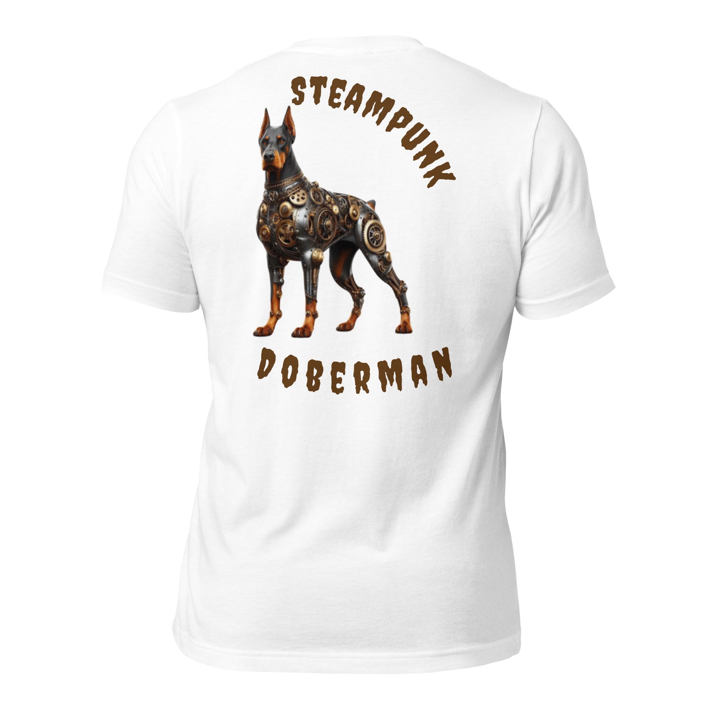 Vintage Style Steampunk Doberman Tee - Unisex Dog Graphic Shirt