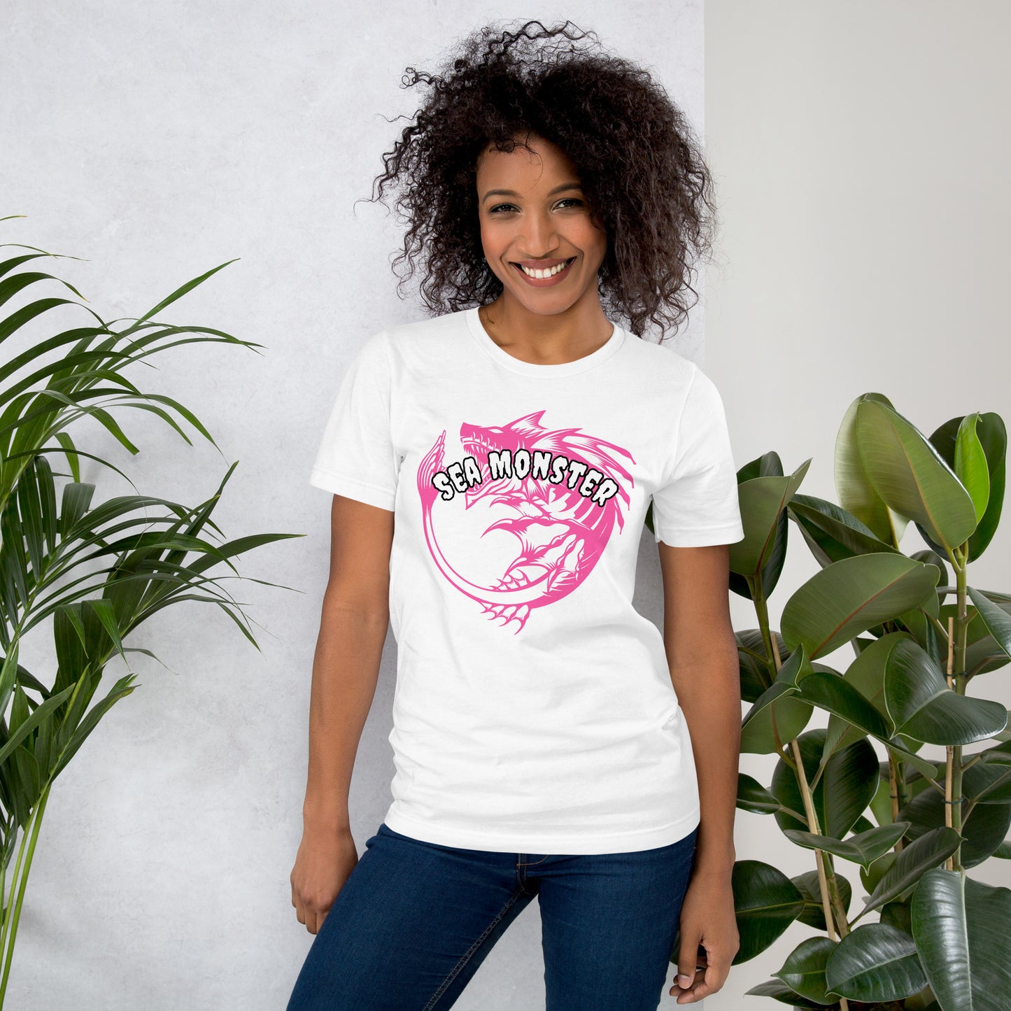 Unisex t-shirt –Pink Sea Monster