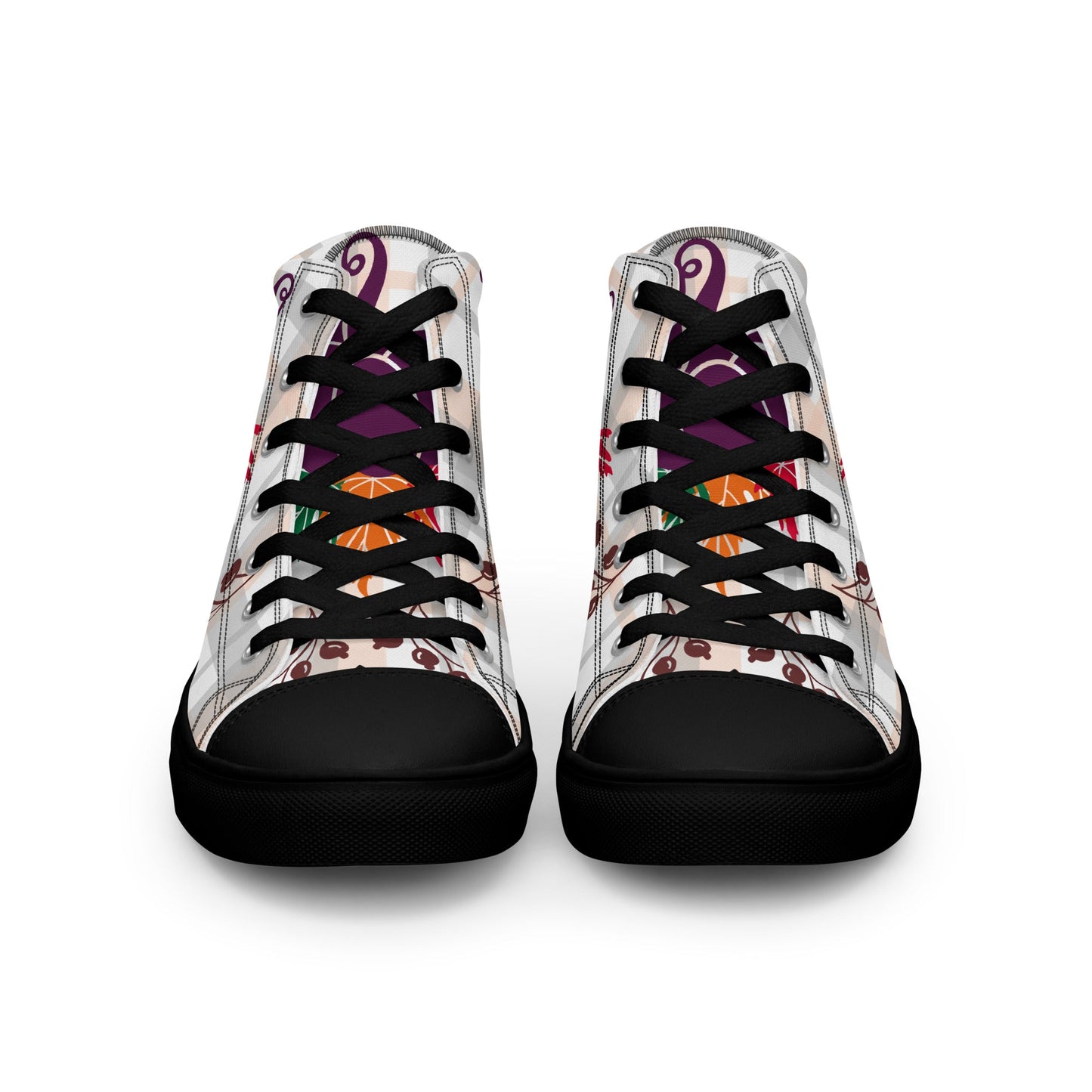 Women’s high top canvas shoes with an Autumn design