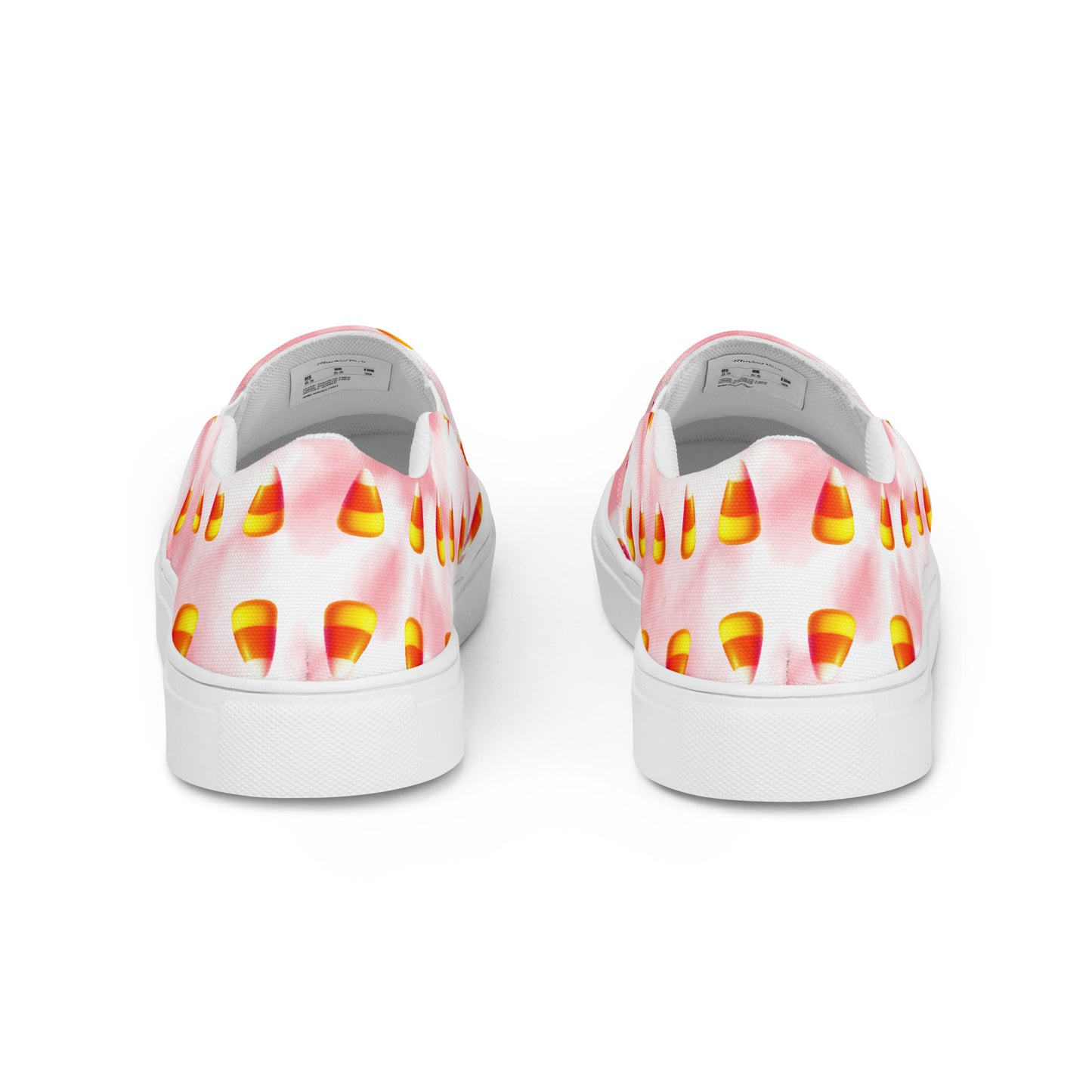 Festive Women's Slip-On Shoes: Candy Corn & Cotton Candy Vibe