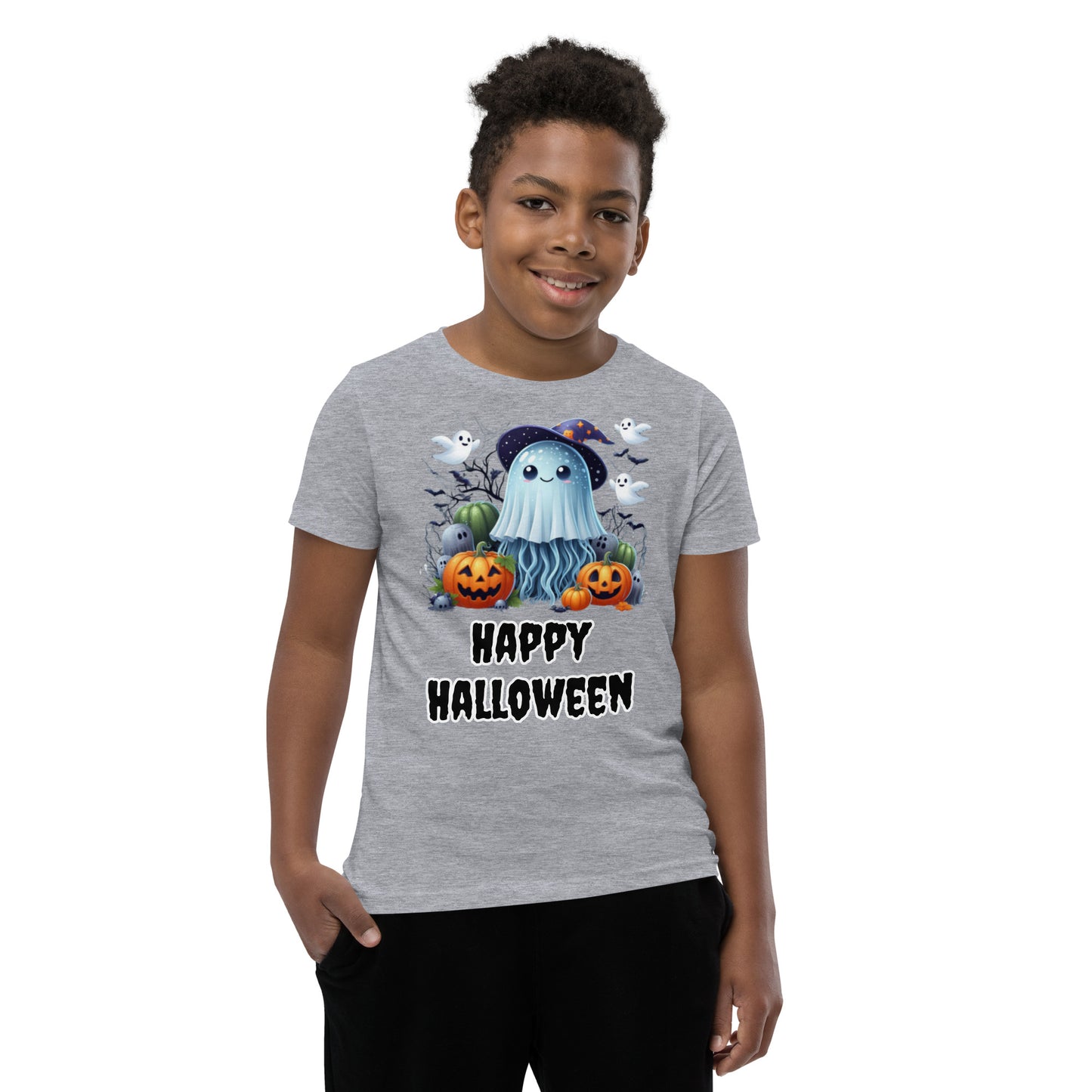 Adorable Kids T-Shirt: Jellyfish in Witches Costume - Happy Halloween